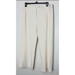 Abercrombie & Fitch Wide Leg Pants in Cream